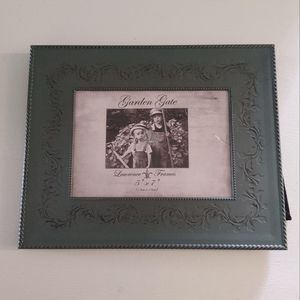 Green Metal picture frame. 5x7